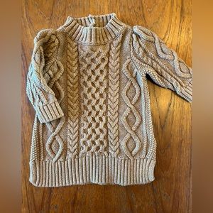 Baby Gap tan fisherman’s sweater dress